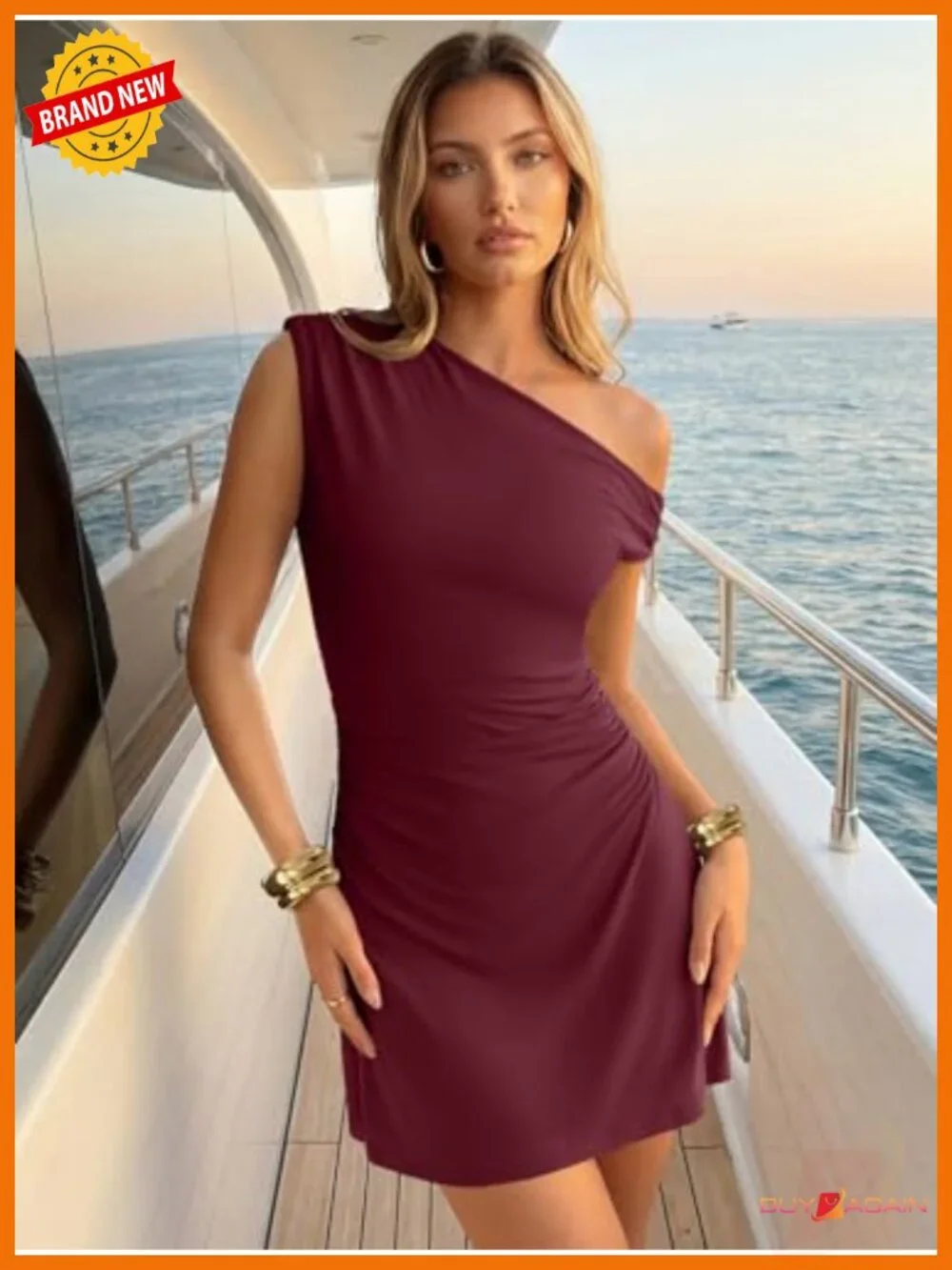 Mini Off Shoulder Cocktail Dress Stretch Club Night Out Going Out Party